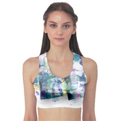 Background Color Circle Pattern Sports Bra by Nexatart