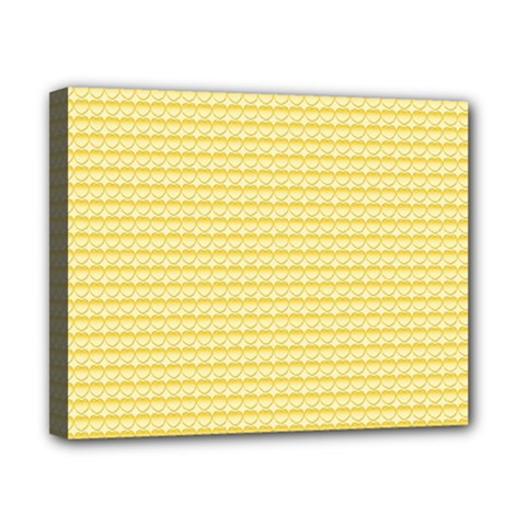 Pattern Yellow Heart Heart Pattern Canvas 10  x 8 