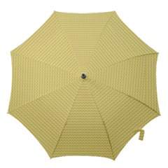 Pattern Yellow Heart Heart Pattern Hook Handle Umbrellas (small) by Nexatart