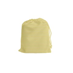 Pattern Yellow Heart Heart Pattern Drawstring Pouches (Small) 