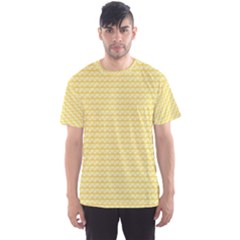 Pattern Yellow Heart Heart Pattern Men s Sport Mesh Tee