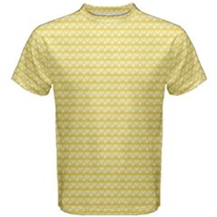 Pattern Yellow Heart Heart Pattern Men s Cotton Tee