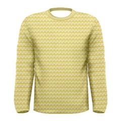 Pattern Yellow Heart Heart Pattern Men s Long Sleeve Tee