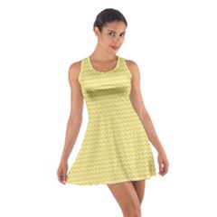 Pattern Yellow Heart Heart Pattern Cotton Racerback Dress