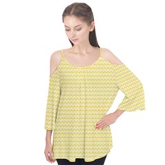 Pattern Yellow Heart Heart Pattern Flutter Tees