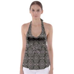 Line Geometry Pattern Geometric Babydoll Tankini Top by Nexatart