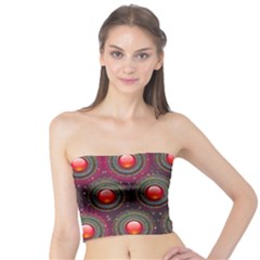 Abstract Circle Gem Pattern Tube Top by Nexatart