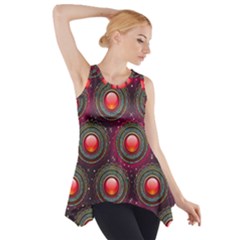 Abstract Circle Gem Pattern Side Drop Tank Tunic by Nexatart