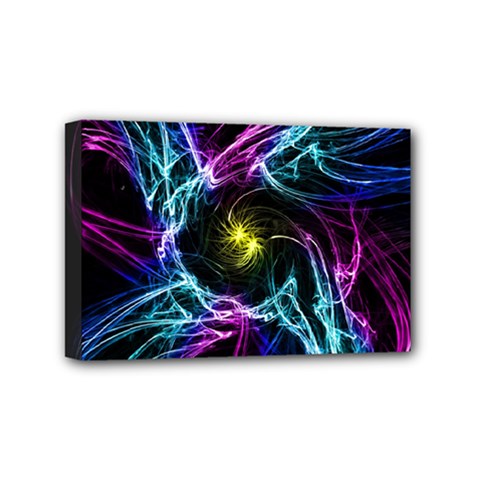 Abstract Art Color Design Lines Mini Canvas 6  X 4  by Nexatart