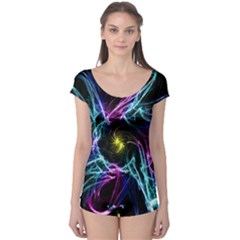 Abstract Art Color Design Lines Boyleg Leotard  by Nexatart