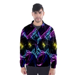 Abstract Art Color Design Lines Wind Breaker (men) by Nexatart