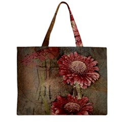 Flowers Plant Red Drawing Art Zipper Mini Tote Bag by Nexatart