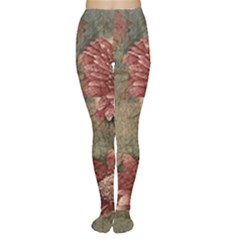 Flowers Plant Red Drawing Art Women s Tights by Nexatart