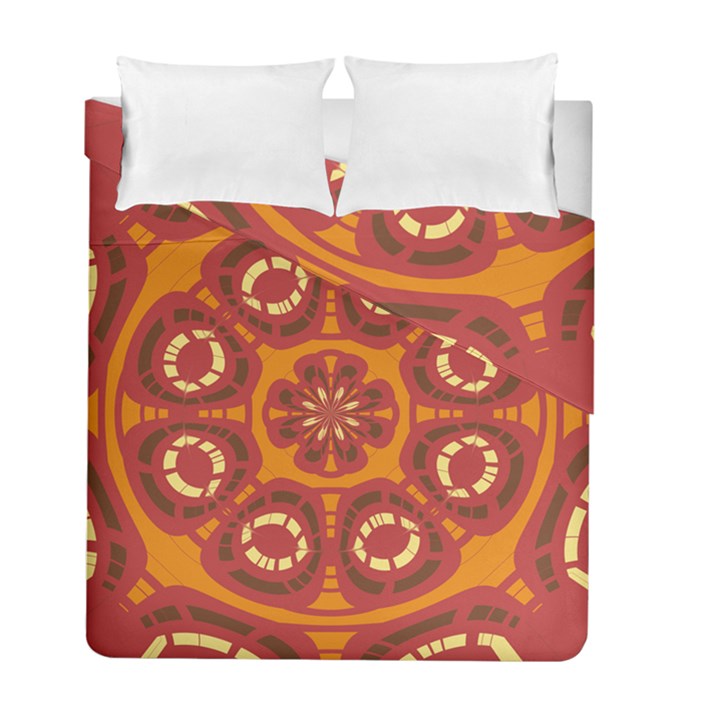 Dark Red Abstract Duvet Cover Double Side (Full/ Double Size)