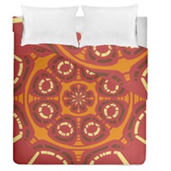 Dark Red Abstract Duvet Cover Double Side (queen Size) by linceazul