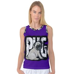 Pug Women s Basketball Tank Top by Valentinaart