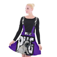 Pug Suspender Skater Skirt by Valentinaart