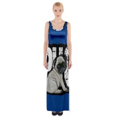 Pug Maxi Thigh Split Dress by Valentinaart