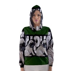 Pug Hooded Wind Breaker (women) by Valentinaart