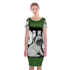 Pug Classic Short Sleeve Midi Dress by Valentinaart