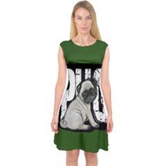 Pug Capsleeve Midi Dress by Valentinaart