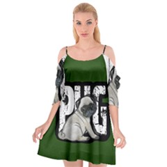 Pug Cutout Spaghetti Strap Chiffon Dress by Valentinaart