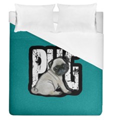 Pug Duvet Cover (queen Size) by Valentinaart