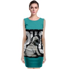 Pug Classic Sleeveless Midi Dress by Valentinaart