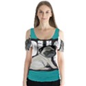 Pug Butterfly Sleeve Cutout Tee  View1