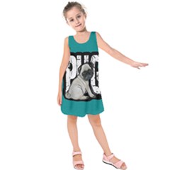 Pug Kids  Sleeveless Dress by Valentinaart