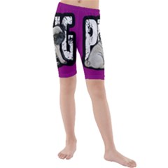 Pug Kids  Mid Length Swim Shorts by Valentinaart