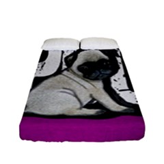 Pug Fitted Sheet (full/ Double Size) by Valentinaart