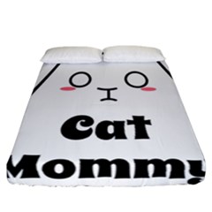 Love My Cat Mommy Fitted Sheet (california King Size) by Catifornia