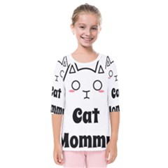 Love My Cat Mommy Kids  Quarter Sleeve Raglan Tee