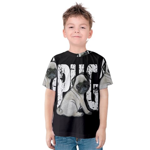 Pug Kids  Cotton Tee by Valentinaart