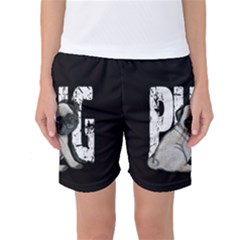 Pug Women s Basketball Shorts by Valentinaart