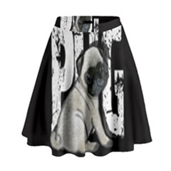 Pug High Waist Skirt by Valentinaart