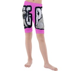 Pug Kids  Mid Length Swim Shorts by Valentinaart