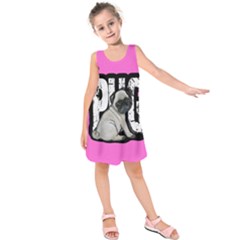 Pug Kids  Sleeveless Dress by Valentinaart