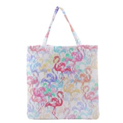 Flamingo Pattern Grocery Tote Bag by Valentinaart