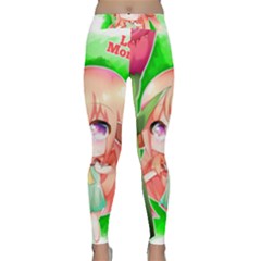 Happy Mother s Day Furry Girl Classic Yoga Leggings by Catifornia