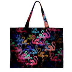 Flamingo Pattern Zipper Mini Tote Bag by Valentinaart