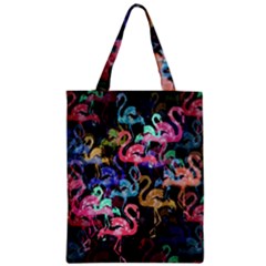 Flamingo Pattern Zipper Classic Tote Bag by Valentinaart