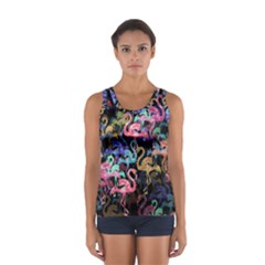 Flamingo Pattern Women s Sport Tank Top  by Valentinaart