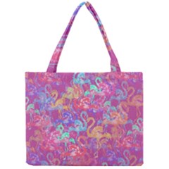 Flamingo Pattern Mini Tote Bag by Valentinaart