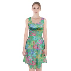 Flamingo Pattern Racerback Midi Dress by Valentinaart