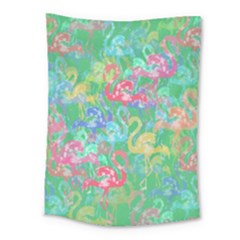 Flamingo Pattern Medium Tapestry by Valentinaart