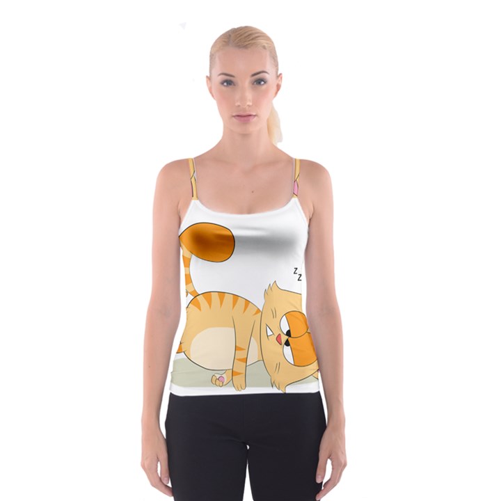 Even Cat Hates Monday Spaghetti Strap Top