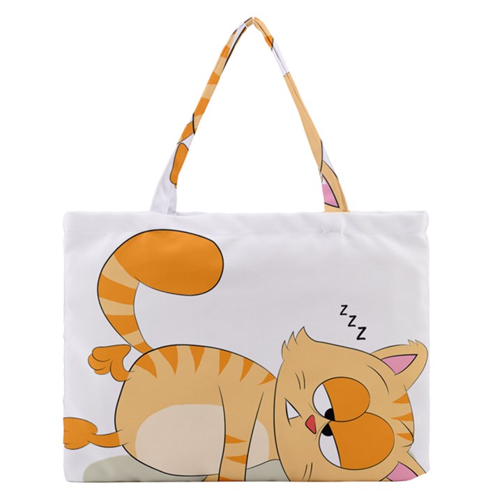 Even Cat Hates Monday Medium Zipper Tote Bag