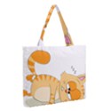 Even Cat Hates Monday Medium Zipper Tote Bag View2